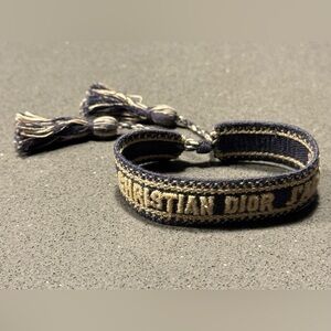 Christian Dior Friendship Oblique Woven Cotton Bracelet (O/S Fits ALL)